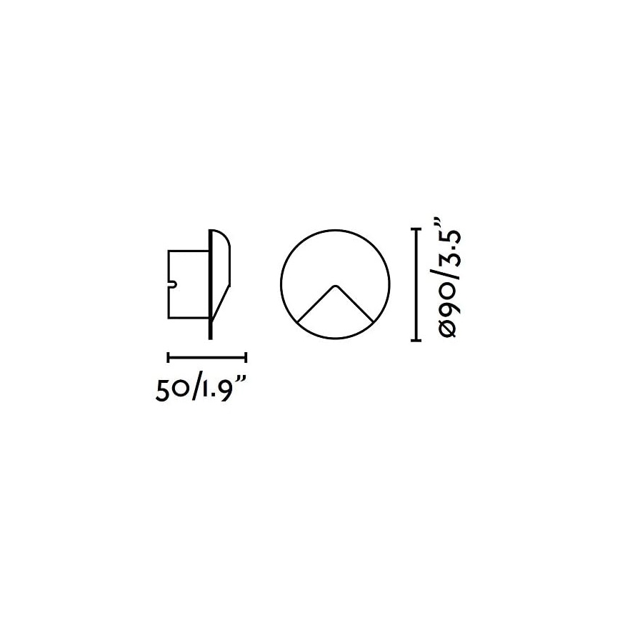 FARO 70397 - Āra LED sienas gaismeklis UVE LED/2W/230V IP44