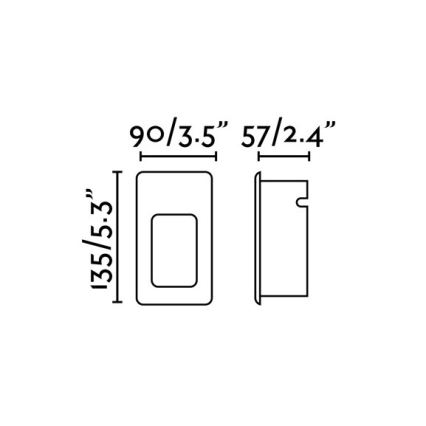 FARO 70399 - Āra LED sienas gaismeklis NASE-2 LED LED/3W/230V IP44