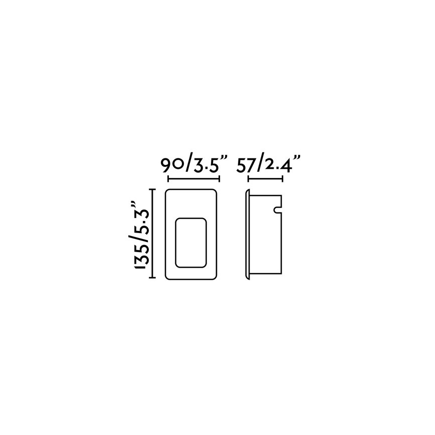 FARO 70399 - Āra LED sienas gaismeklis NASE-2 LED LED/3W/230V IP44