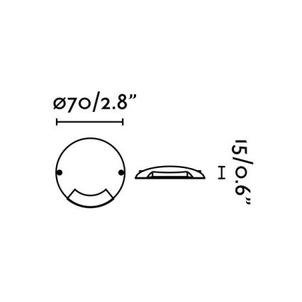 FARO 70546 - LED Āra iegremdējama lampa KEENAN-2 LED/0,5W/12V IP67