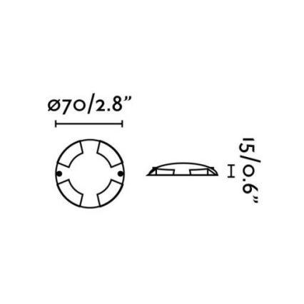 FARO 70564 - LED Āra iegremdējama lampa KEENAN-3 LED/1W/12V IP67
