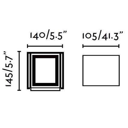 FARO 70637 - Āra LED sienas gaismeklis OLAN 2xLED/3W/230V IP54