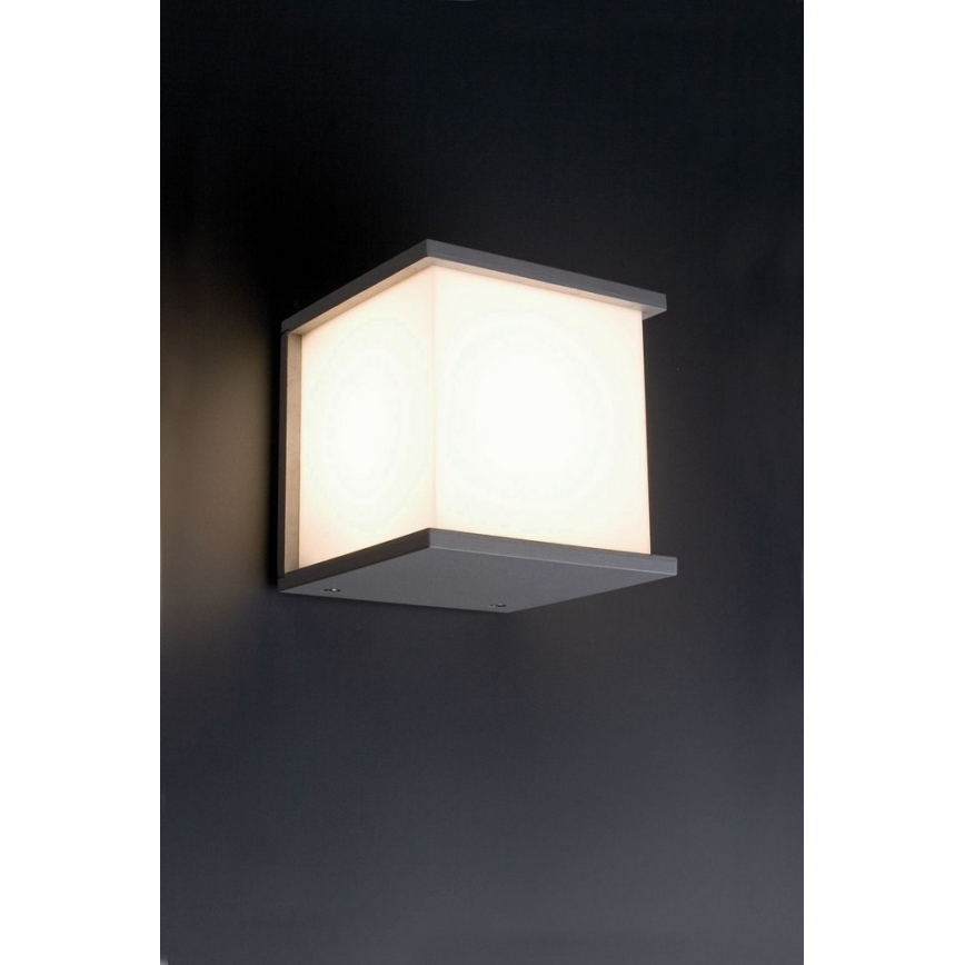 FARO 70689 - Āra sienas gaismeklis KUBICK 1xE27/60W/100-240V IP44