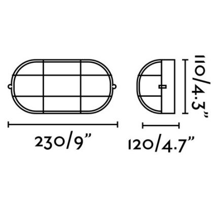 FARO 70998 - Āra sienas gaismeklis CABO 1xE27/60W/230V IP65