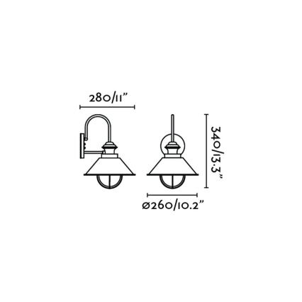 FARO 71128 - Āra sienas gaismeklis NAUTICA 1xE27/11W/230V