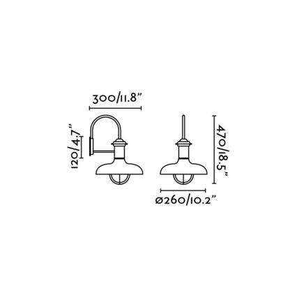 FARO 71140 - Āra sienas gaismeklis ESTORIL 1xE27/60W/230V