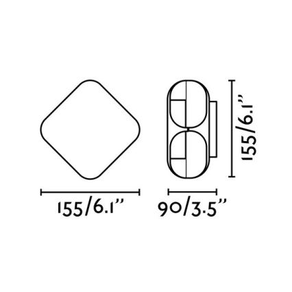 FARO 71212 - LED Āra sienas gaismeklis BU-OH LED/12W/230V IP65