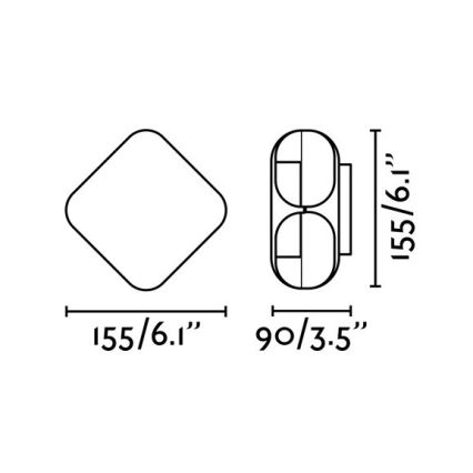 FARO 71212 - LED Āra sienas gaismeklis BU-OH LED/12W/230V IP65