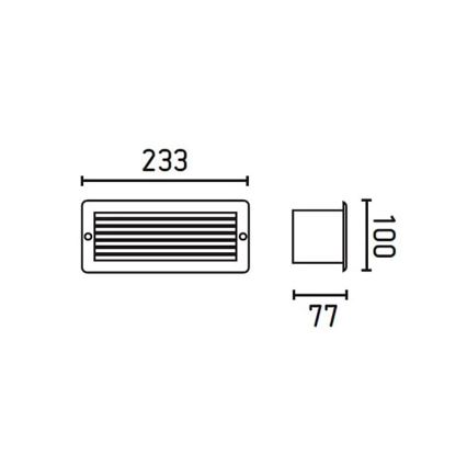 FARO 71480 - Āra sienas gaismeklis ESCA 1xE27/40W/100-240V IP44