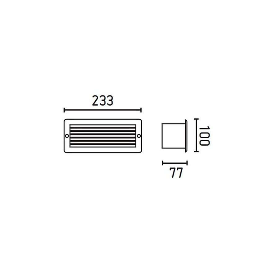 FARO 71480 - Āra sienas gaismeklis ESCA 1xE27/40W/100-240V IP44