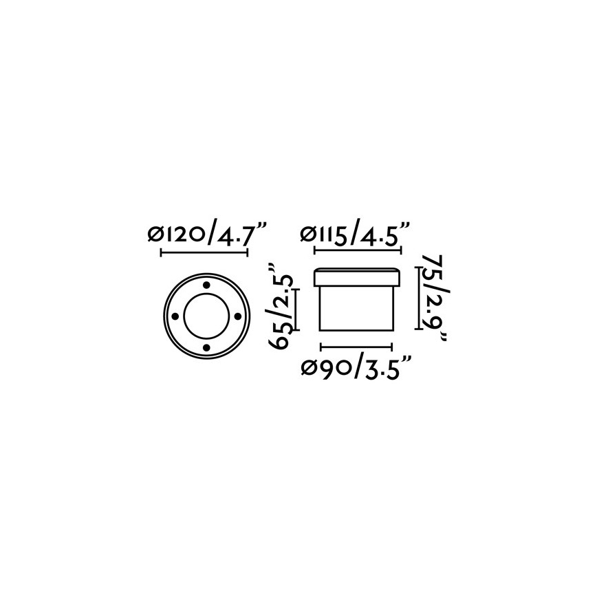 FARO 71495 - LED Āra pagalma lampa LIO 1xGX53/6W/230V IK08 IP67