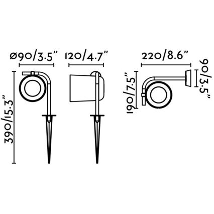 FARO 71546 - Āra sienas lampa FLOW 1xGU10/8W/230V IP65