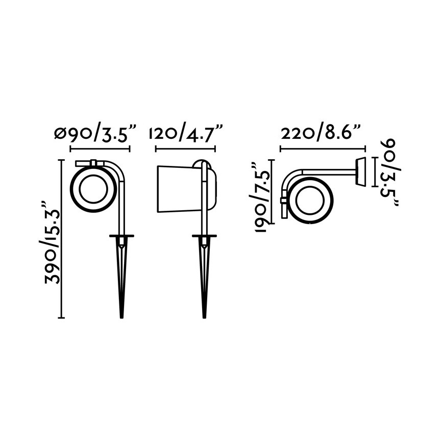 FARO 71546 - Āra sienas lampa FLOW 1xGU10/8W/230V IP65