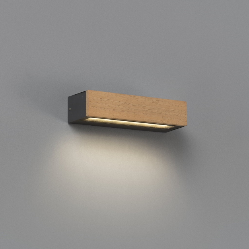 FARO 71898 - LED āra sienas gaismeklis LAKO LED/8W/230V IP65 melns/koka
