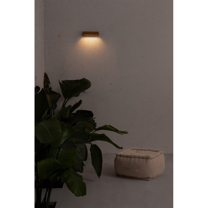 FARO 71898 - LED āra sienas gaismeklis LAKO LED/8W/230V IP65 melns/koka