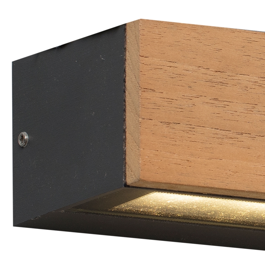 FARO 71898 - LED āra sienas gaismeklis LAKO LED/8W/230V IP65 melns/koka