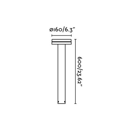 FARO 71949 - LED Āra lampa ESPOT LED/9W/230V 2200/2700/3200/4000K IK07 IP65 60 cm brūna