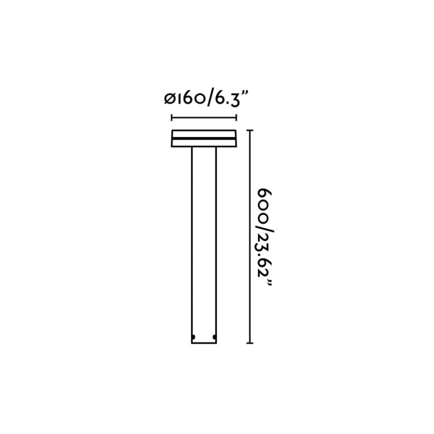 FARO 71949 - LED Āra lampa ESPOT LED/9W/230V 2200/2700/3200/4000K IK07 IP65 60 cm brūna
