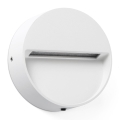 FARO 71961 - DUNE LED kāpņu gaismeklis, LED/3W/230V, 2200/2700/3200/4000K, IP65, balts, apaļš