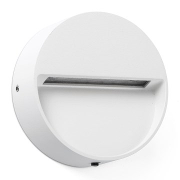 FARO 71961 - DUNE LED kāpņu gaismeklis, LED/3W/230V, 2200/2700/3200/4000K, IP65, balts, apaļš