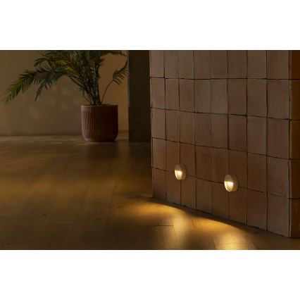 FARO 71961 - DUNE LED kāpņu gaismeklis, LED/3W/230V, 2200/2700/3200/4000K, IP65, balts, apaļš