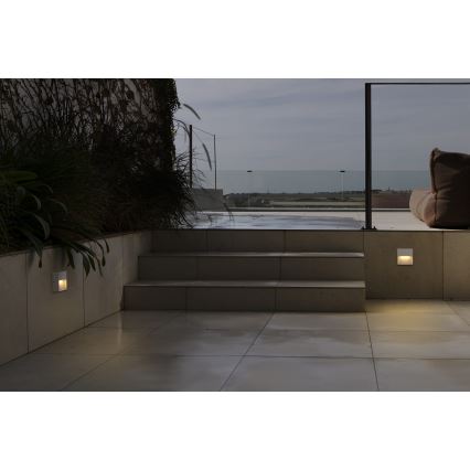 FARO 71964 - LED kāpņu gaismeklis DUNE LED/3W/230V 2200/2700/3200/4000K IP65 balts, kvadrātveida