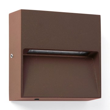 FARO 71965 - LED kāpņu gaismeklis DUNE LED/3W/230V 2200/2700/3200/4000K IP65 brūns, kvadrātveida