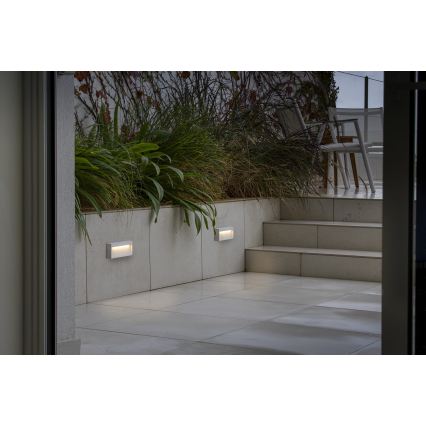 FARO 71967 - LED kāpņu gaismeklis DUNE LED/6W/230V 2200/2700/3200/4000K IP65 balts, taisnstūra