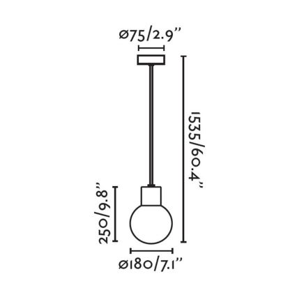 FARO 74427C-01 - Āra lustra uz auklas MOON 1xE27/15W/230V IP44