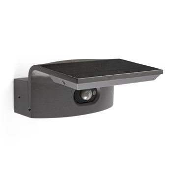 FARO 74456 - LED saules sienas gaismeklis ar sensoru LUMA LED/5W/3,7/230V IP65 antracīts