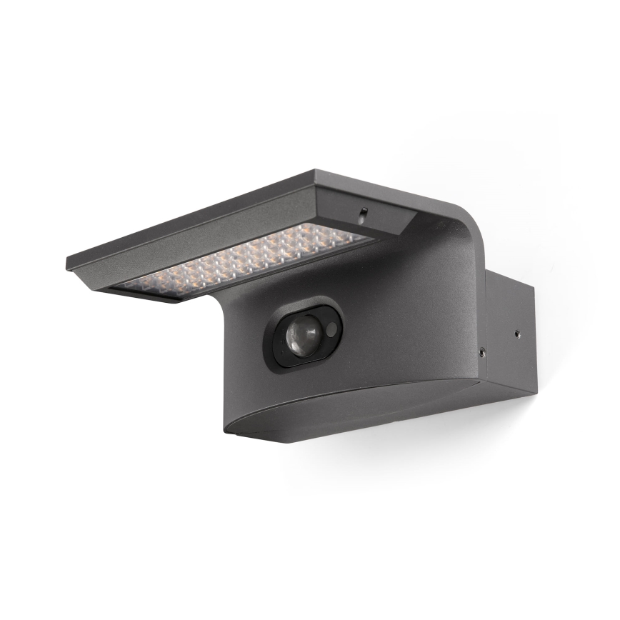 FARO 74456 - LED saules sienas gaismeklis ar sensoru LUMA LED/5W/3,7/230V IP65 antracīts
