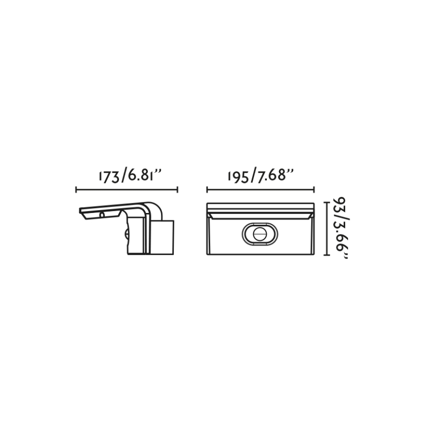 FARO 74456 - LED saules sienas gaismeklis ar sensoru LUMA LED/5W/3,7/230V IP65 antracīts