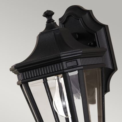 Feiss - Āra sienas lampa COTSWOLD LANE 1xE27/100W/230V IP44 melna