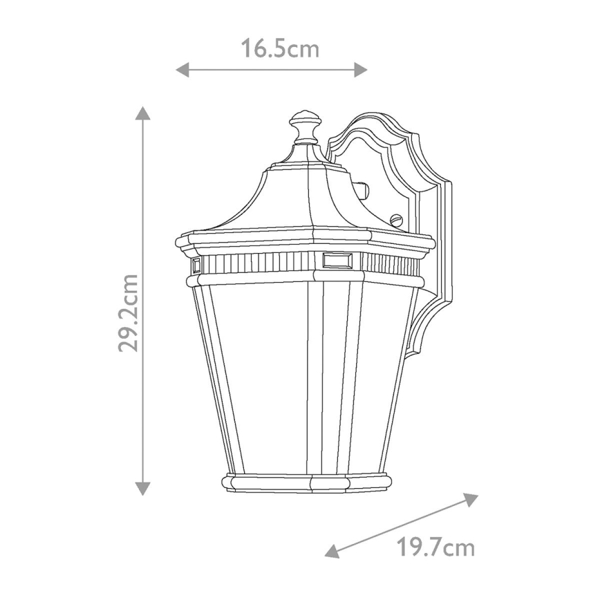 Feiss - Āra sienas lampa COTSWOLD LANE 1xE27/100W/230V IP44 melna