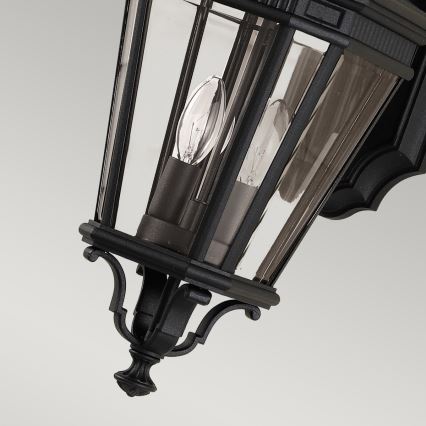 Feiss - Āra sienas lampa COTSWOLD LANE 2xE14/60W/230V IP44 melna