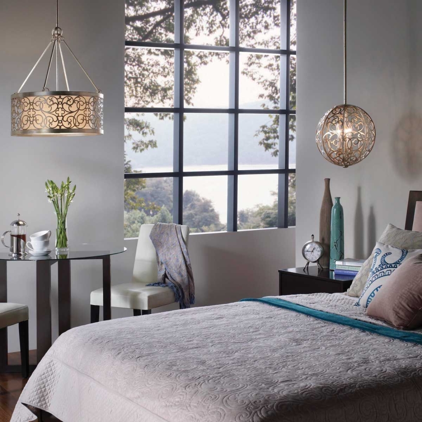 Feiss - Griestu lampa ARABESQUE ar stieni 4xE27/60W/230V zeltaina