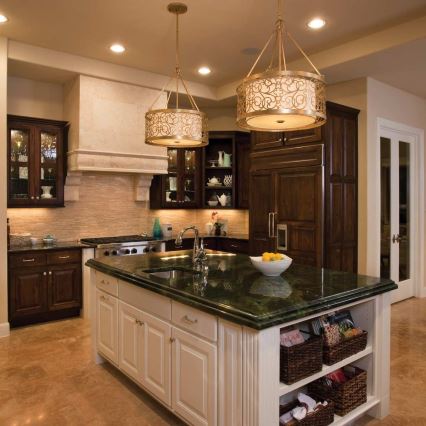 Feiss - Griestu lampa ARABESQUE ar stieni 4xE27/60W/230V zeltaina