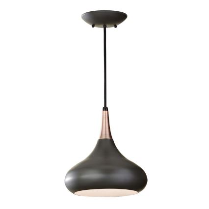Feiss - Pakaramā lustra BESO 1xE27/60W/230V, Ø 25,4 cm, melna/varškrāsaina