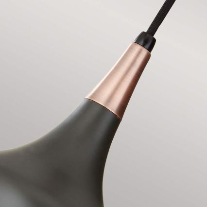 Feiss - Pakaramais uz troses BESO 1xE27/60W/230V Ø 17,9 cm melns/vara krāsa