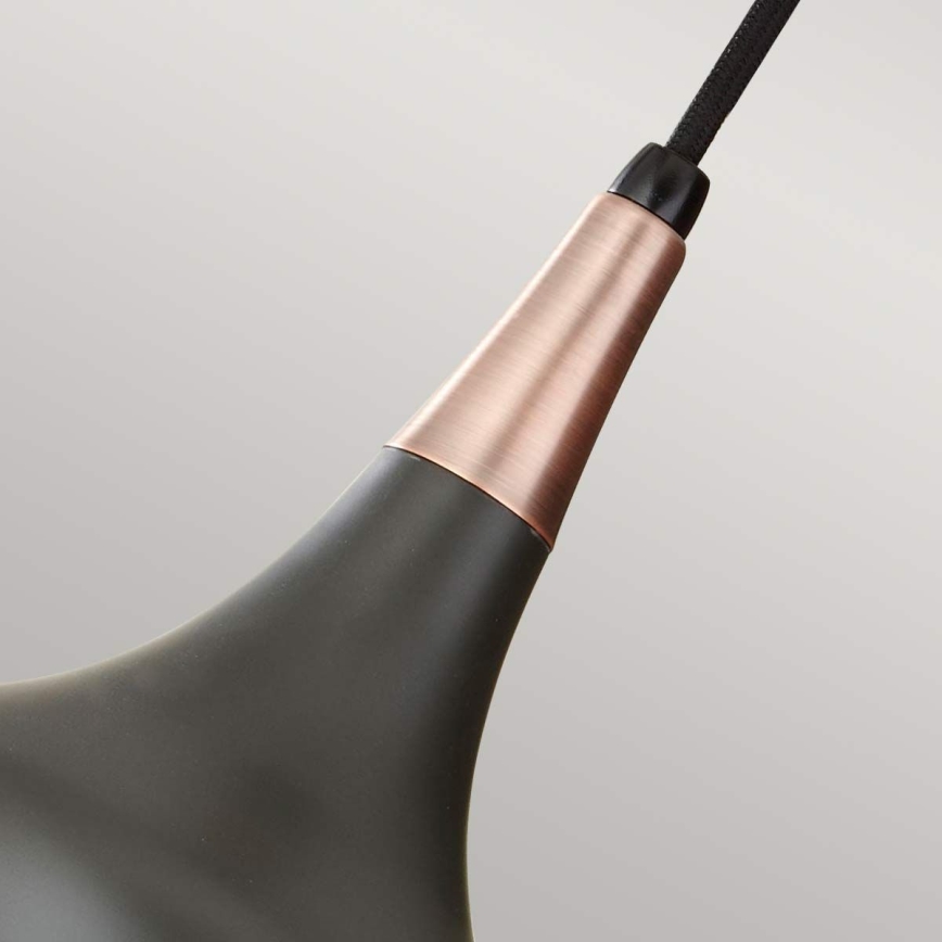 Feiss - Pakaramais uz troses BESO 1xE27/60W/230V Ø 17,9 cm melns/vara krāsa
