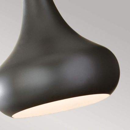 Feiss - Pakaramais uz troses BESO 1xE27/60W/230V Ø 17,9 cm melns/vara krāsa