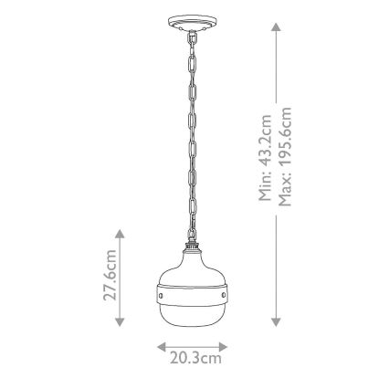 Feiss - Lustra ar ķēdi CADENCE 1xE27/75W/230V