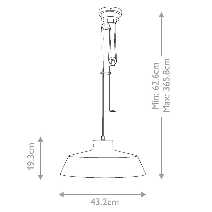 Feiss - Lustra ar auklu CANDOR 1xE27/60W/230V