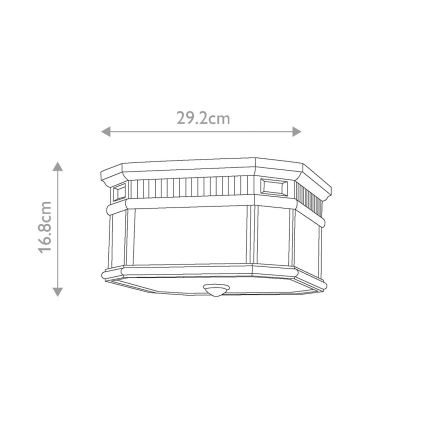 Feiss - Āra griestu lampa COTSWOLD LANE 2xE27/60W/230V IP44