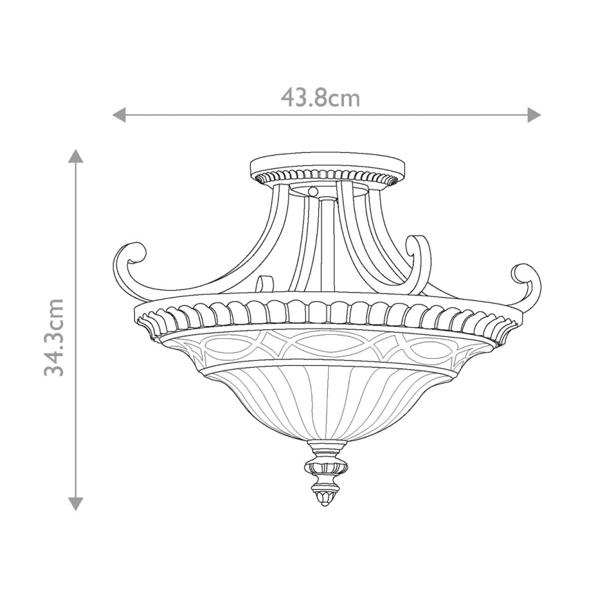 Feiss - Virsapmetuma lustra DRAWING ROOM 2xE27/60W/230V