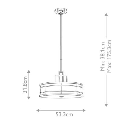 Feiss - Lustra ar stieni FUSION 3xE27/60W/230V