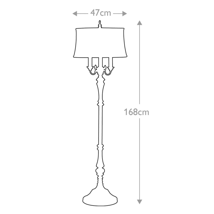 Feiss - Grīdas stāvlampa GIBSON 4xE27/60W/230V