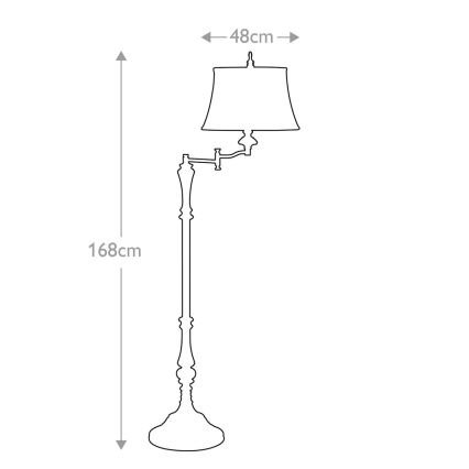 Feiss - Grīdas stāvlampa GIBSON 1xE27/60W/230V