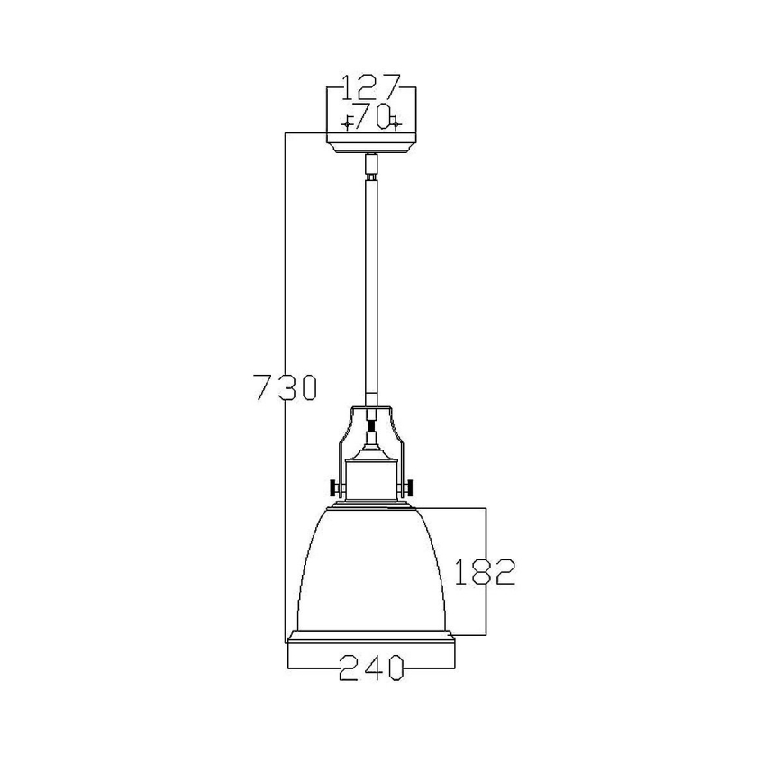 Feiss - Lustra ar stieni HOBSON 1xE27/60W/230V sudraba