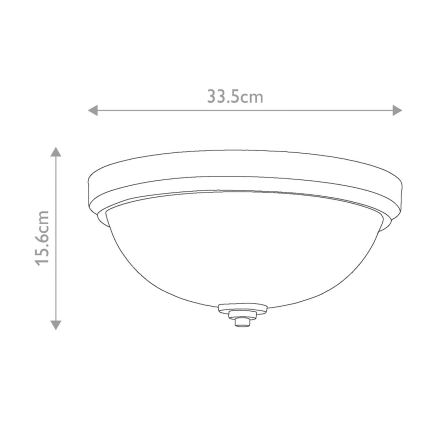 Feiss - Vannas istabas griestu lampa MALIBU 2xE27/60W/230V IP44